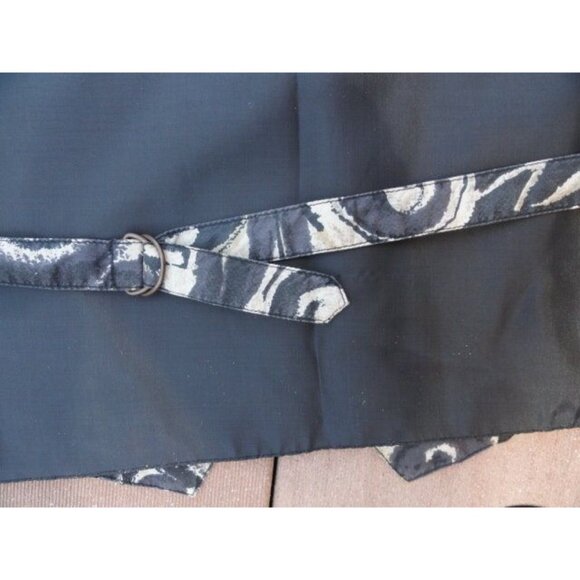 Vtg Men’s Robert Stock 100% Silk Black & Silver Paisley Vest Retro Mod Pockets L - Picture 7 of 9